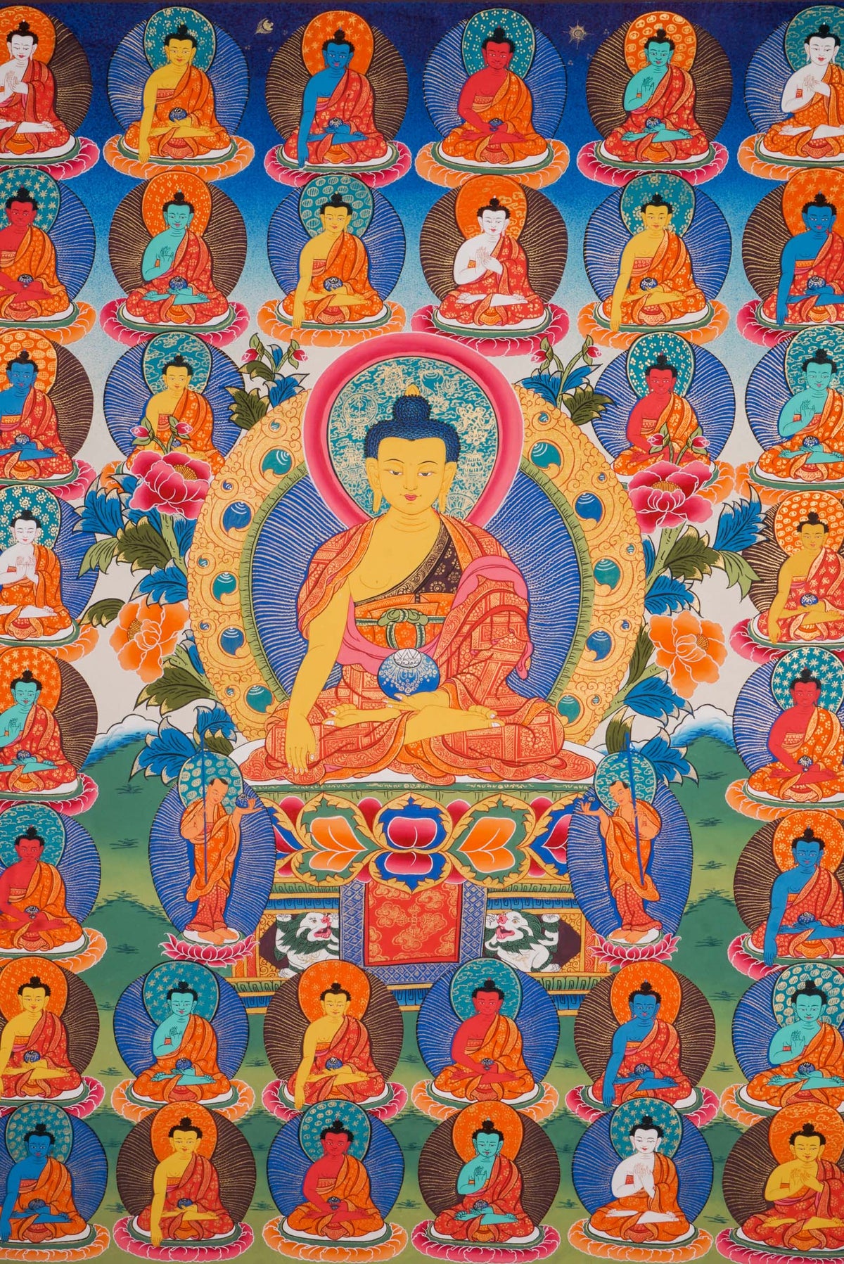 35 Confessions of Buddhas, highlighting each Buddha’s enduring power to cleanse negativity, setbacks, and difficulties.