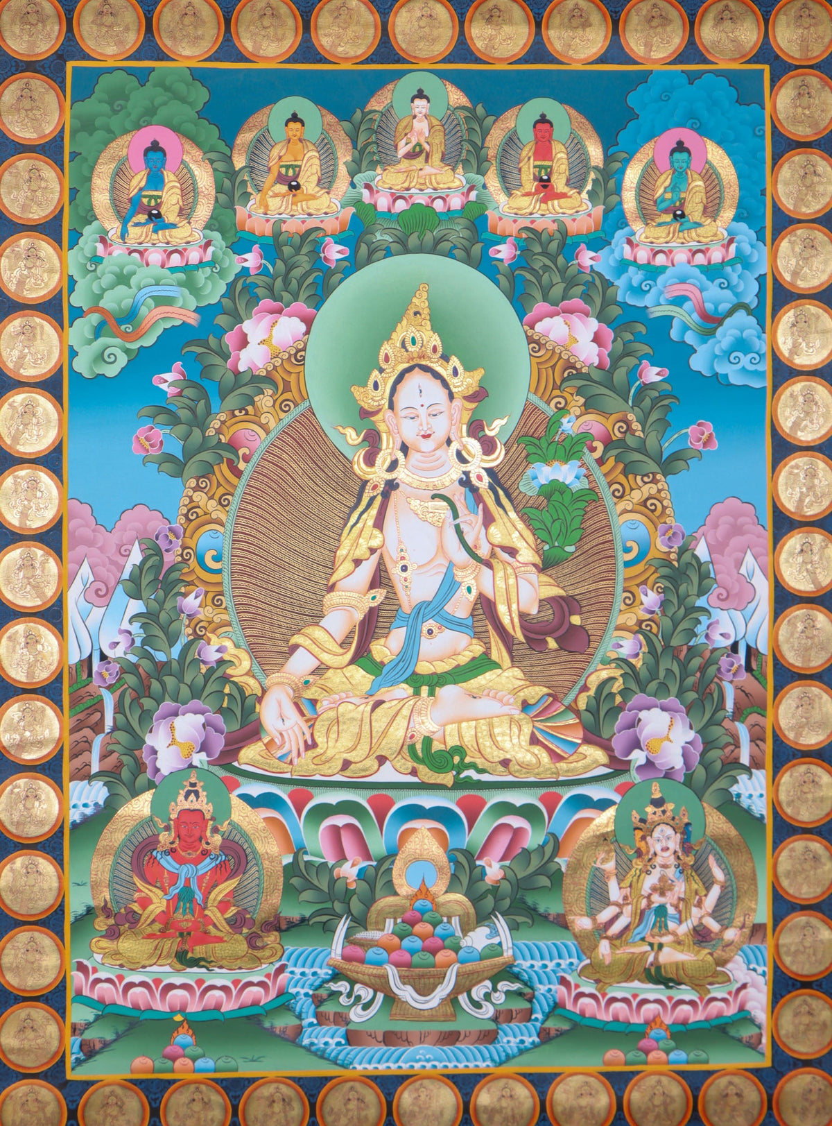 White Tara Thangka Painting